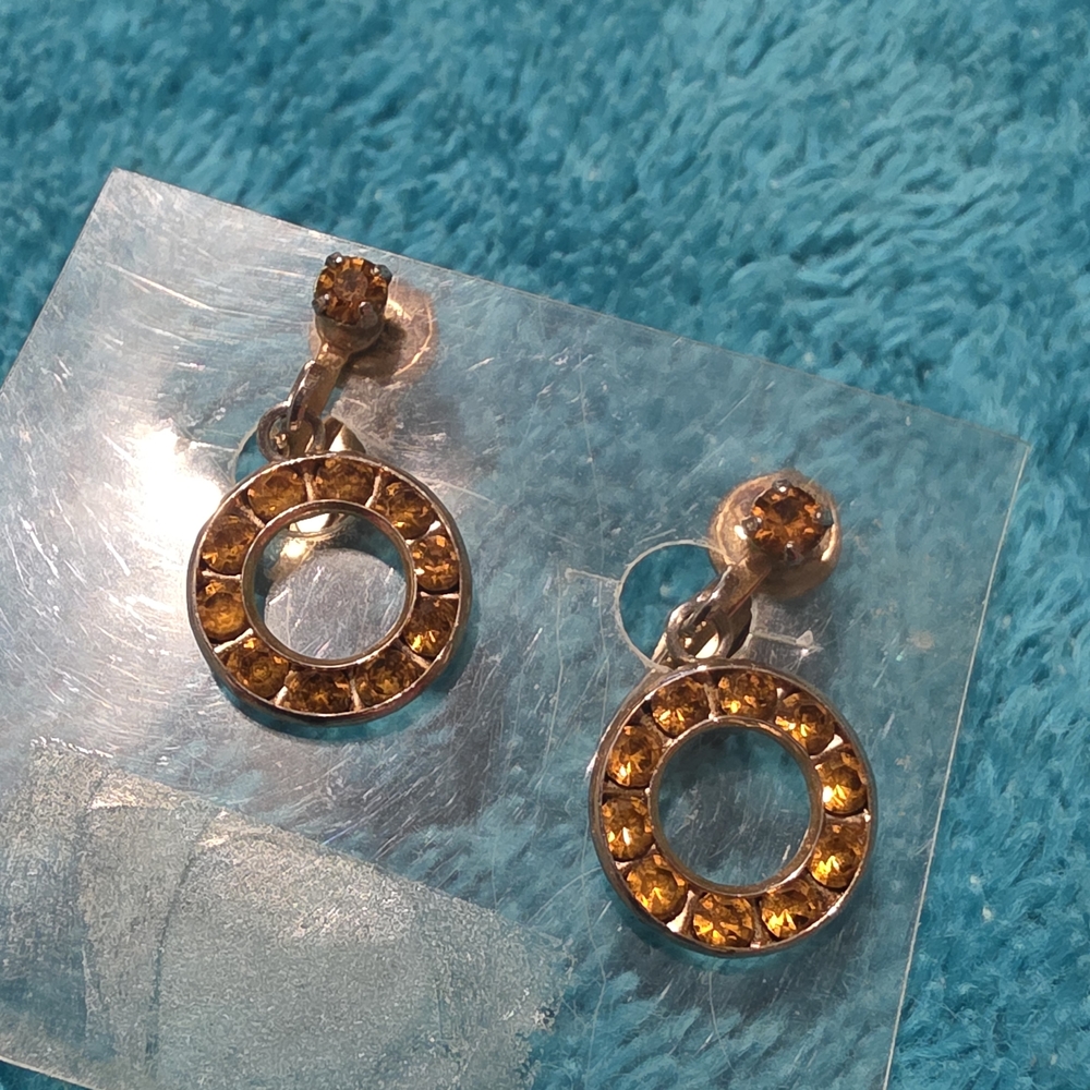 Elegant Gold-Tone Circle Earrings